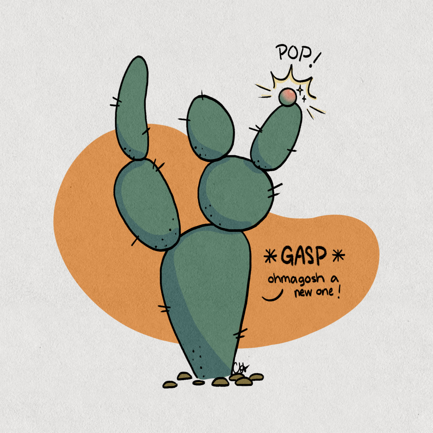 Poppin' Cactus Print