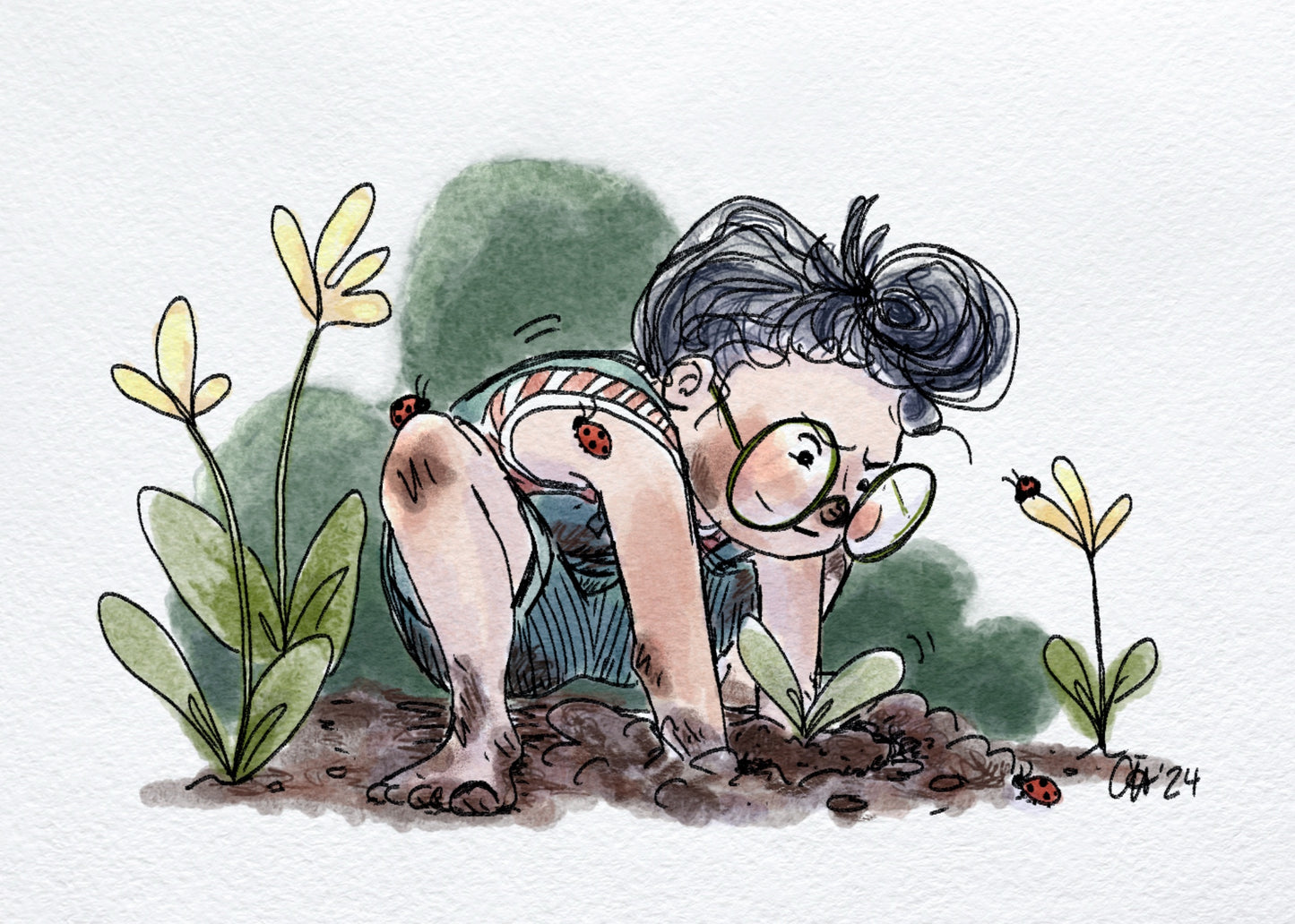 Lil Gardener Print