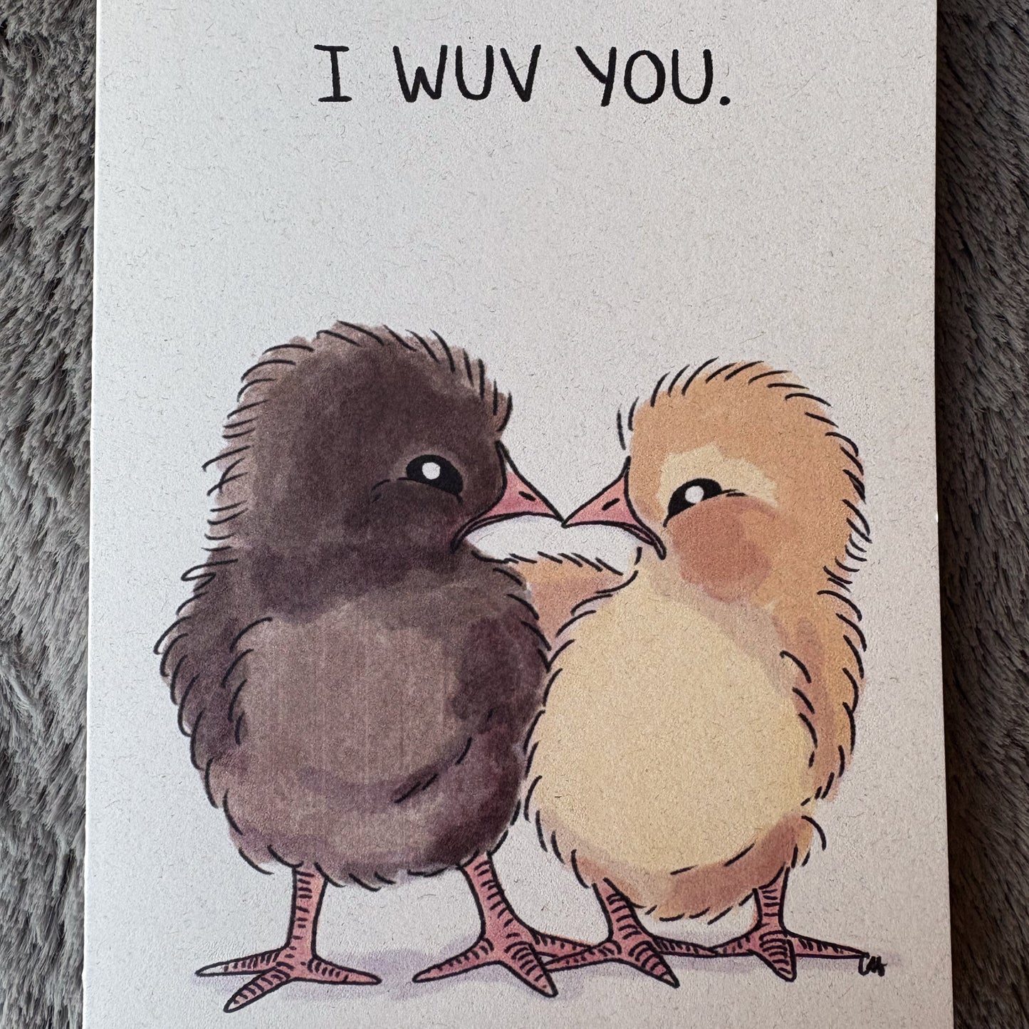 Wuv You Greeting Card