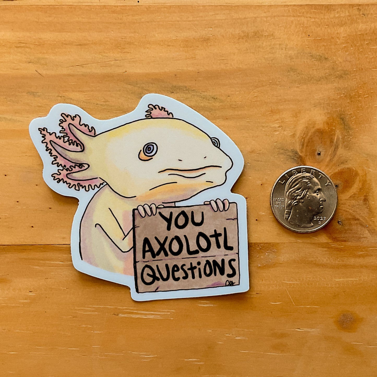 Axolotl Questions Sticker