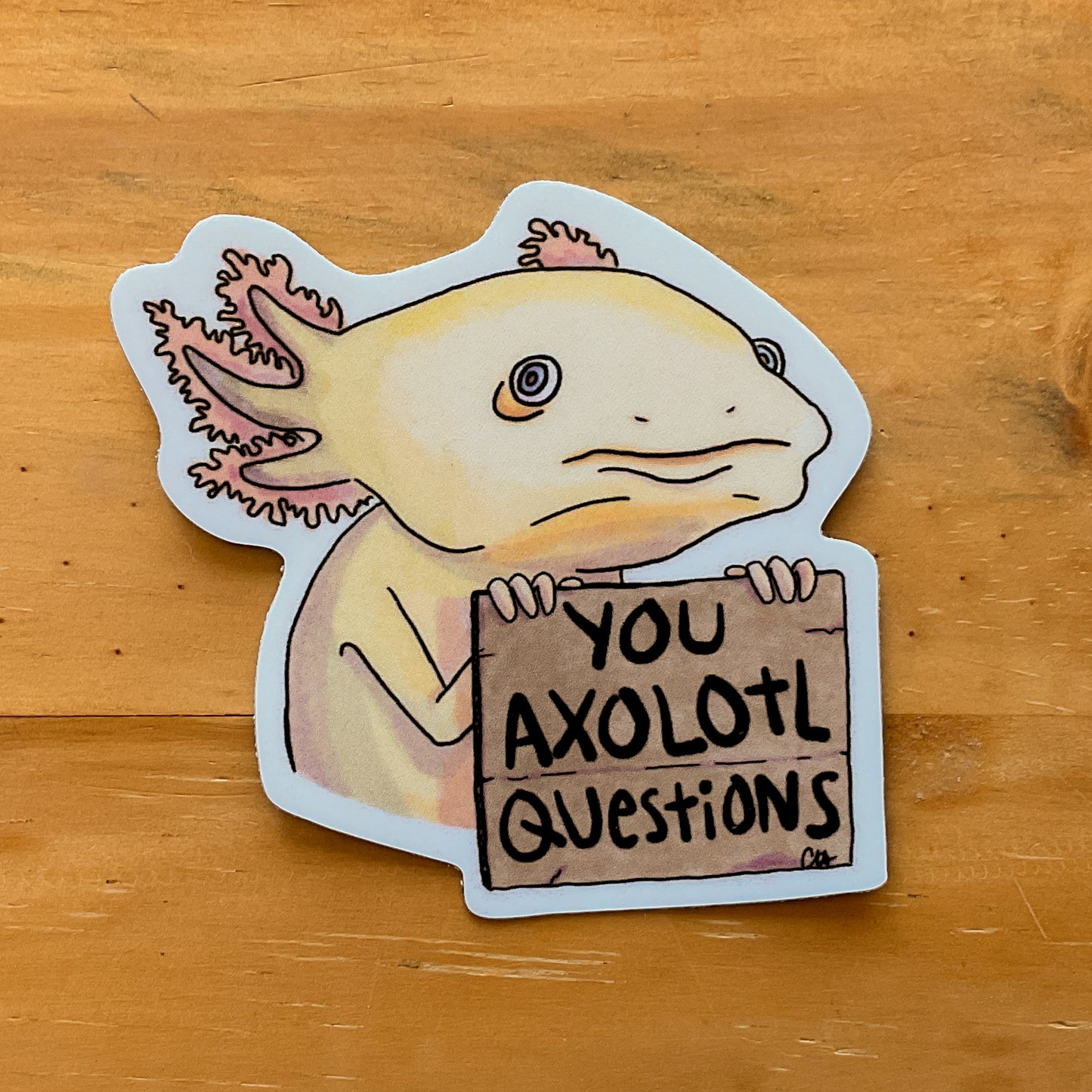 Axolotl Questions Sticker