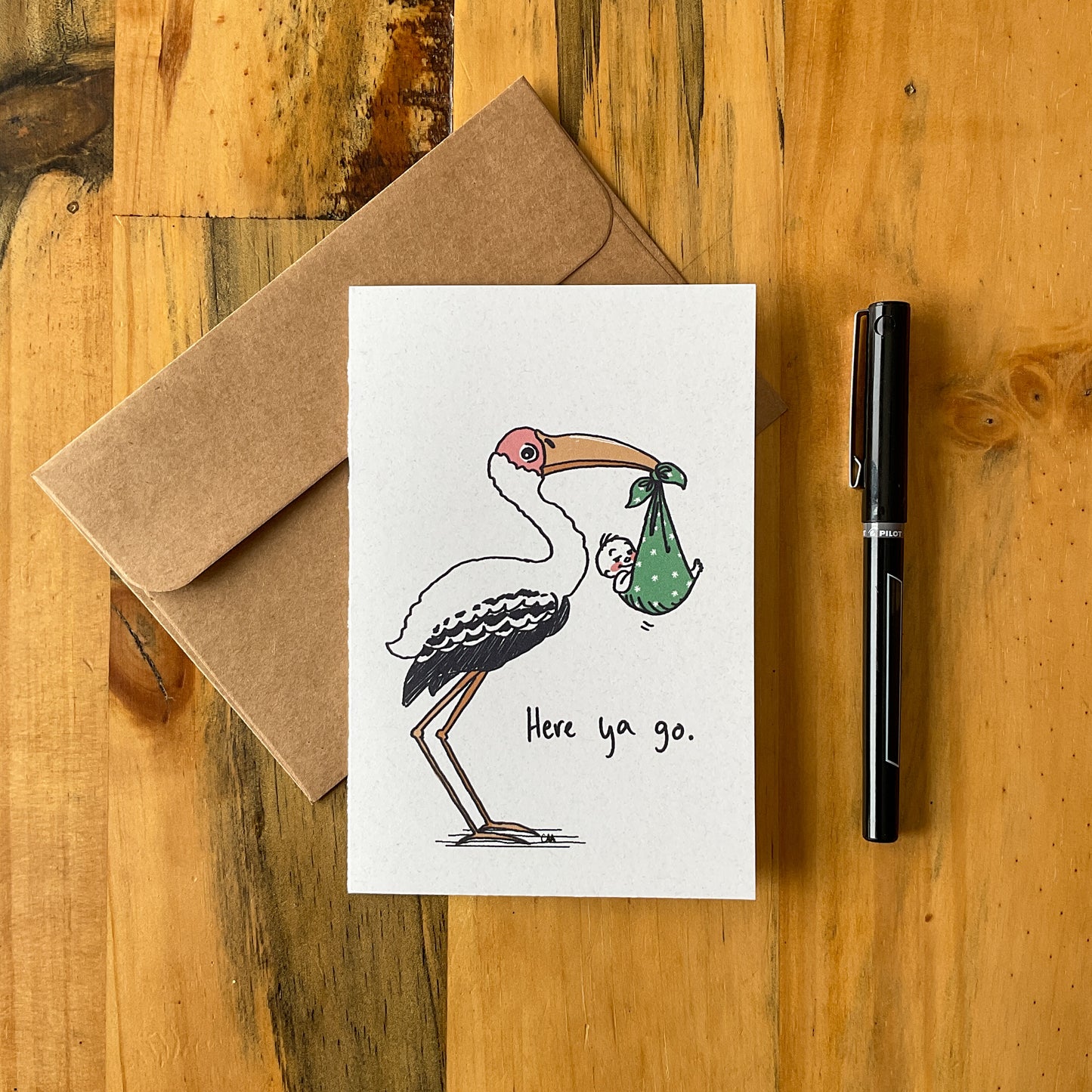 Baby Delivery Stork Greeting Card