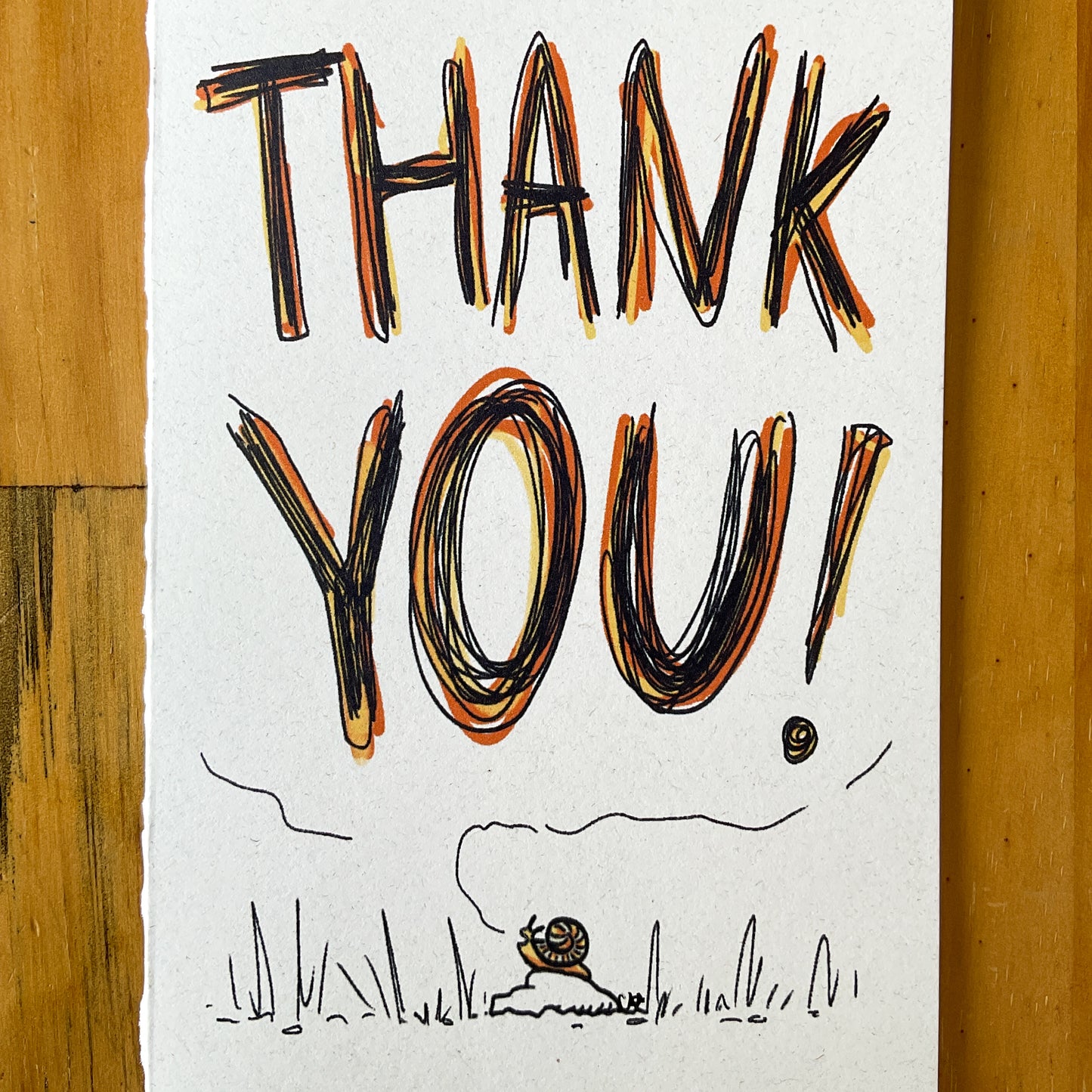 Lil Snail Thank You Greeting Card