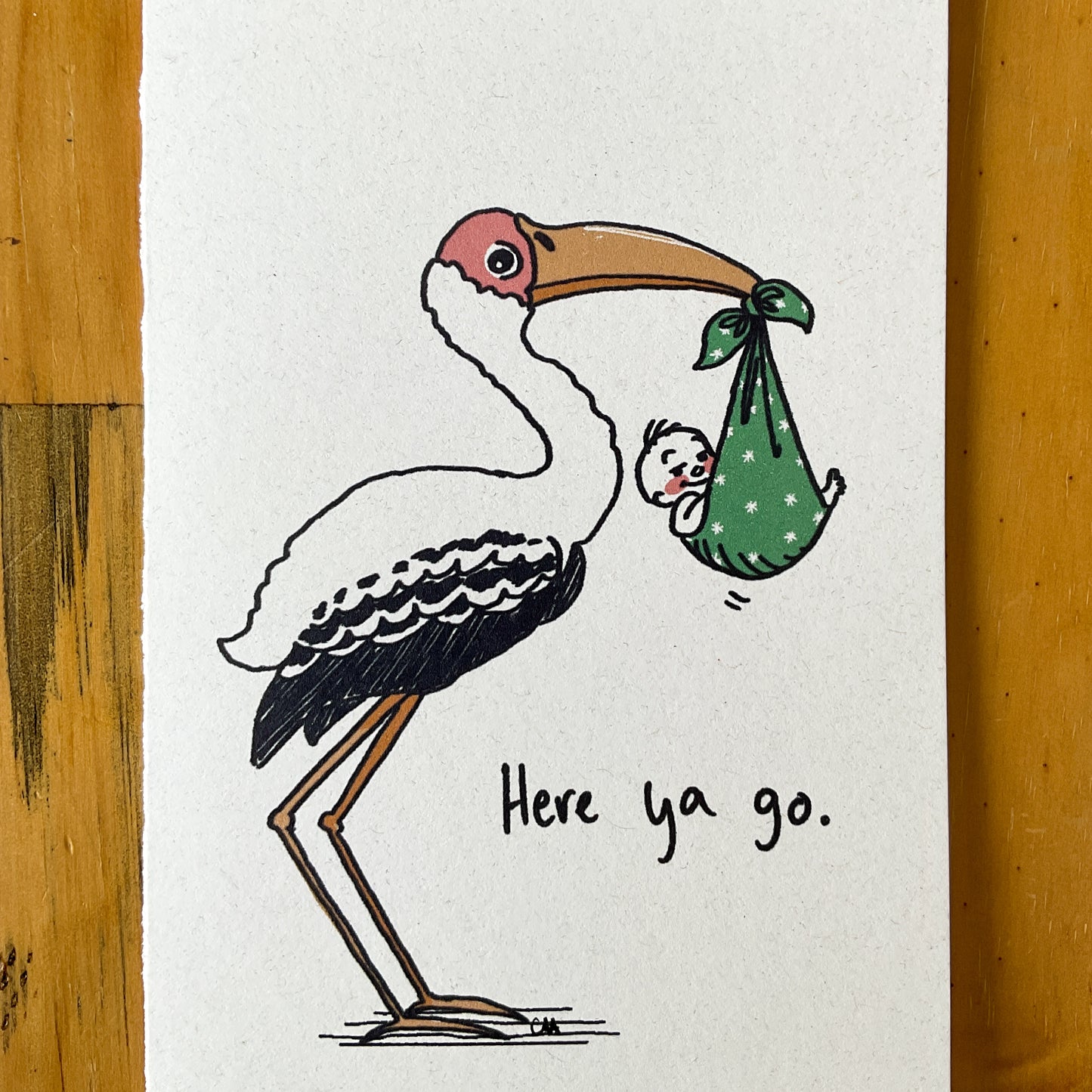 Baby Delivery Stork Greeting Card