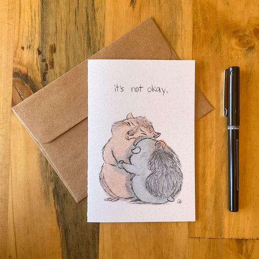 Consolation Hamster Greeting Card