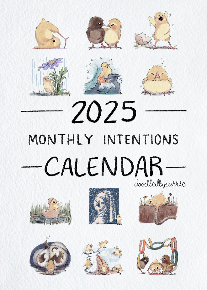 2025 Monthly Intentions Desk Calendar