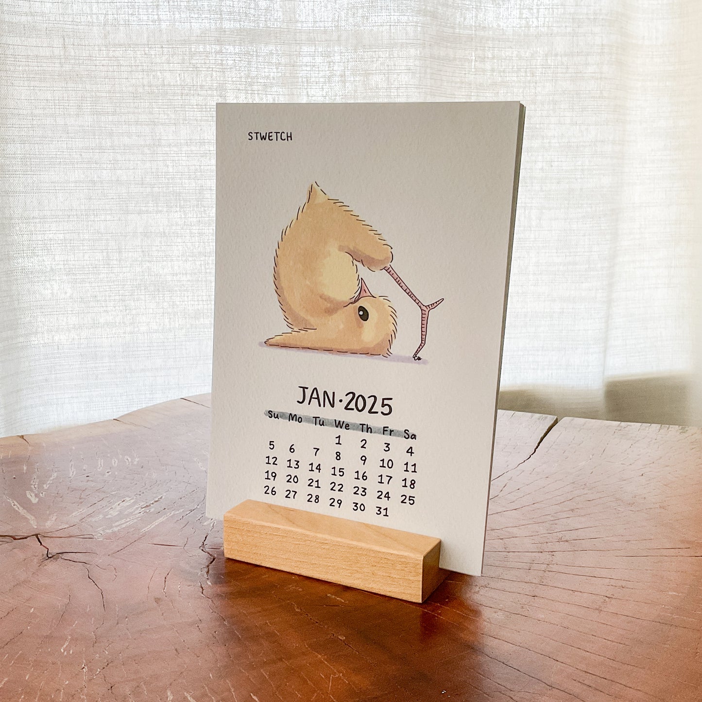 2025 Monthly Intentions Desk Calendar