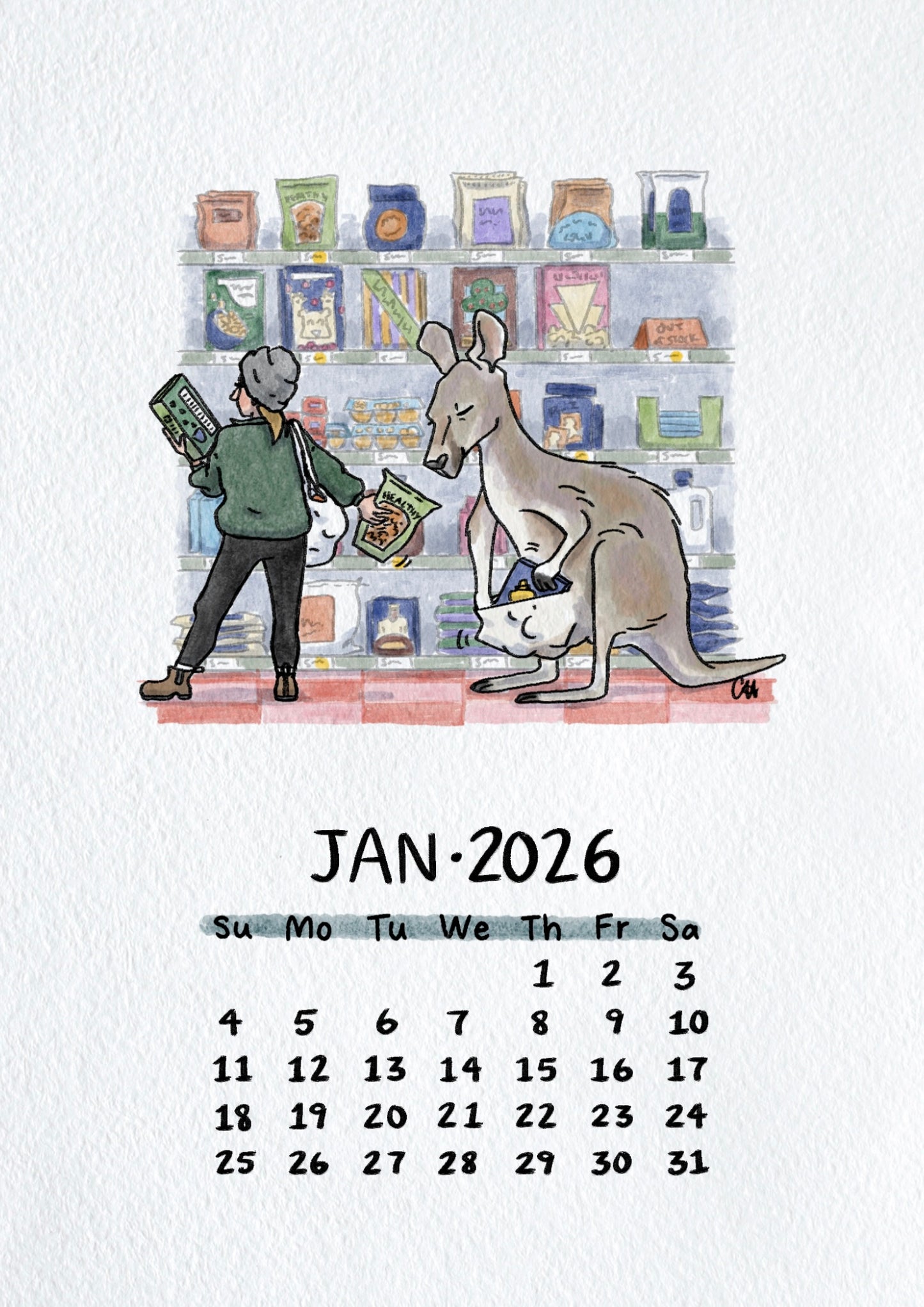 2026 Neighbors from the Zoo Desk Calendar