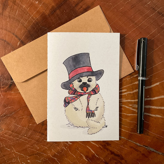 Holiday Snowseal Greeting Card