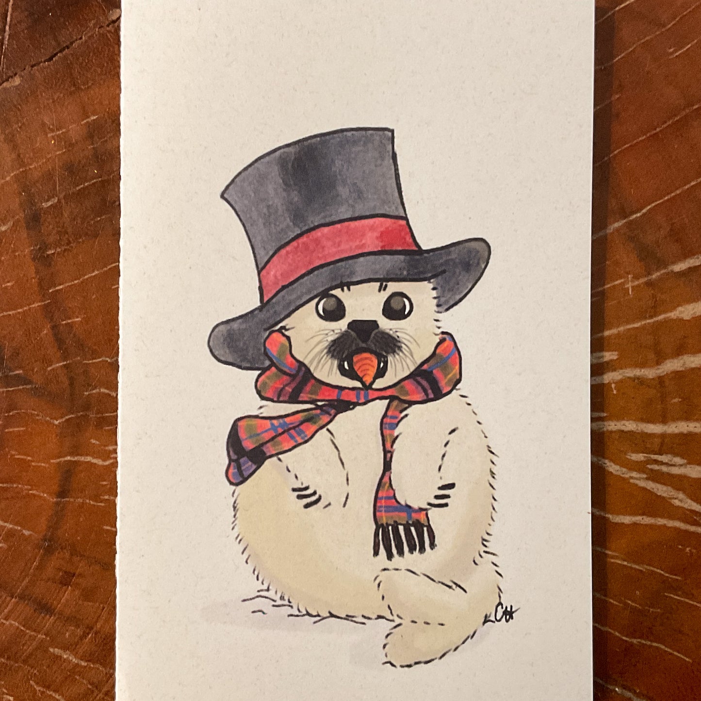Holiday Snowseal Greeting Card