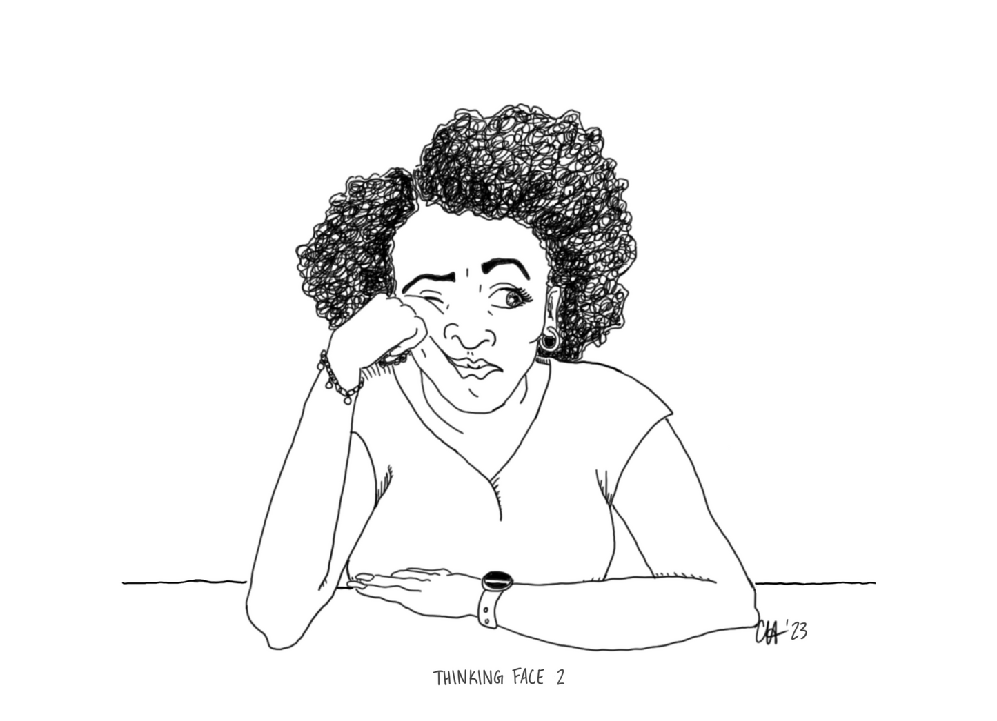 Thinking Face Print Series